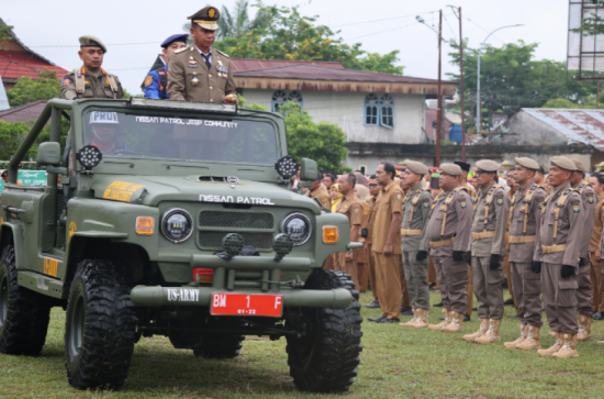 Hut Ke -76 Satpol PP, Plt. Kasatpol PP Yorin Langsung Bertindak Sebagai Komandan Upacara